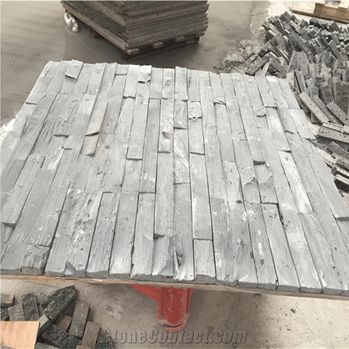 Flamed Hainan Black Basalt Lava Stone Wall Cladding Culture Stone