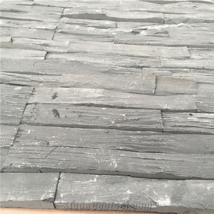 Flamed Hainan Black Basalt Lava Stone Wall Cladding Culture Stone