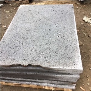Hainan Grey Basalt Lava Stone Swimming Pool Coping Tile
