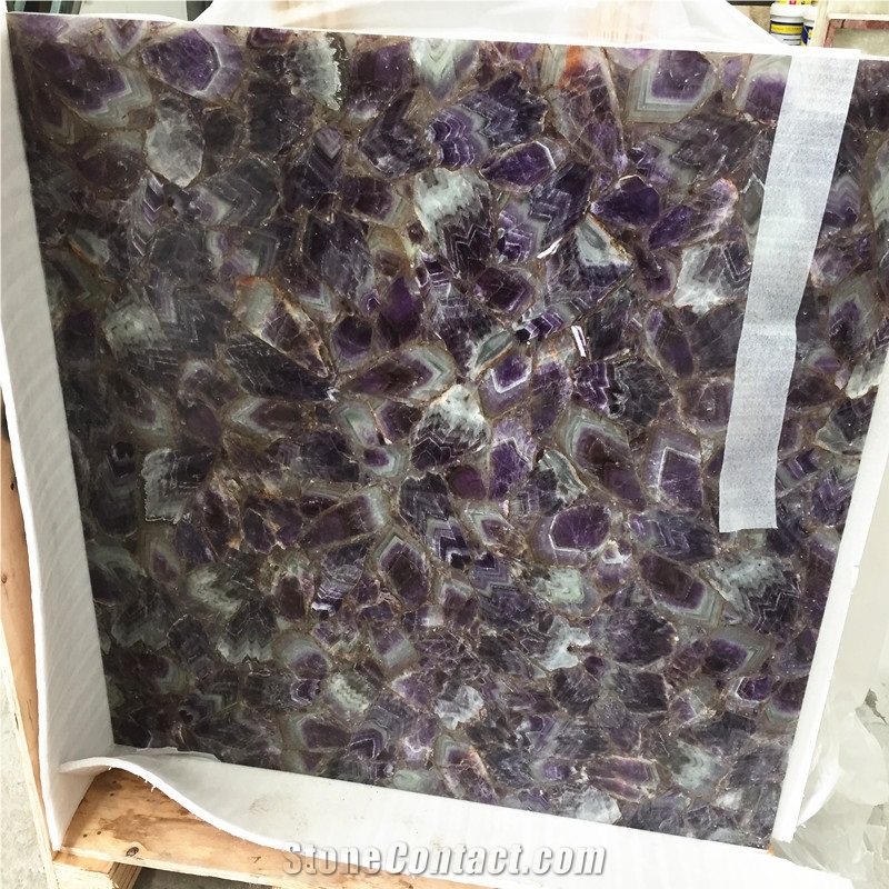 Purple Quartz Stone Purple Amethyst Semiprecious Stone Floor Tile