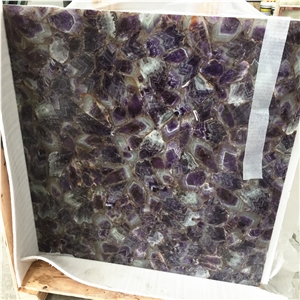 Purple Quartz Stone Purple Amethyst Semiprecious Stone Floor Tile