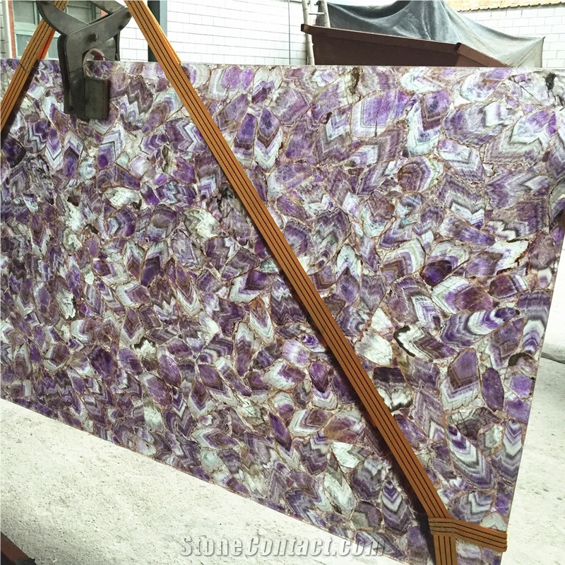 Purple Quartz Stone Purple Amethyst Semiprecious Stone Floor Tile