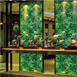 Translucent Green Color Gemstone Green Semiprecious Stone Slab