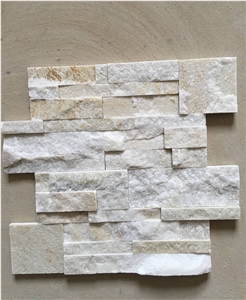 Beige Quartizite Culture Stone, Fieldstone and Stacked Stone. Split Face Culture Stone. and Wall Decor and Wall Cladding