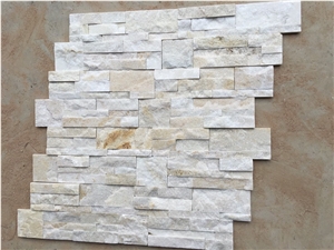 Beige Quartzite Wallstone, Beige Quartzite Culture Stone, Stacked Stone Veneer, Split Face Culture Stone, Field Stone