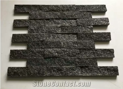 Black Galaxy Stone Wall Cladding/Ledge Stone/Stone Wall Decor/Thin Stone Veneer/Feature Wall/Split Face Culture Stone/Manufactured Stone Veneer