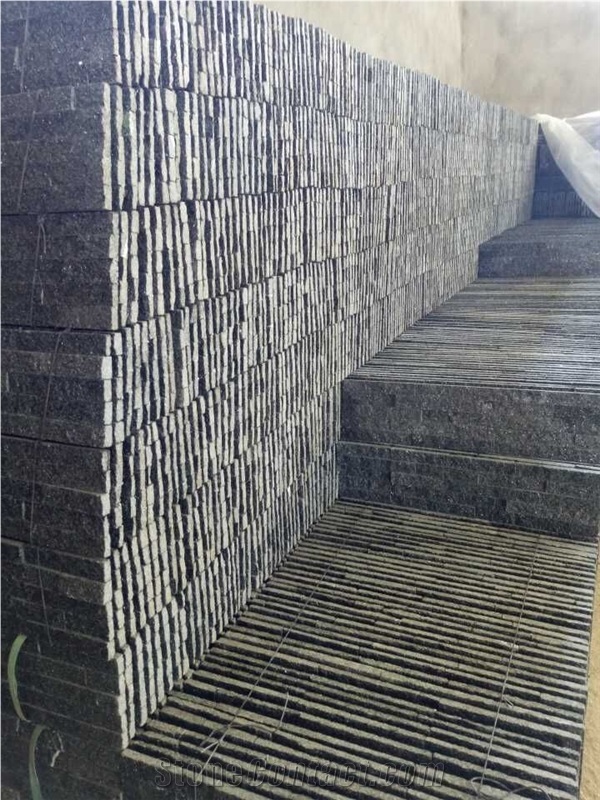 Black Galaxy Stone Wall Cladding/Ledge Stone/Stone Wall Decor/Thin Stone Veneer/Feature Wall/Split Face Culture Stone/Manufactured Stone Veneer