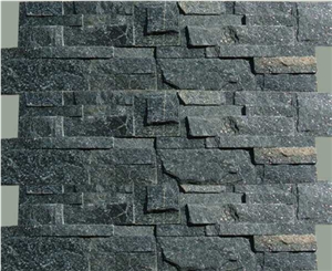 Black Quartzite Culture Stone,Black Z /S Shapes Cladding Stone ,Natural Ledger Panels, Black Thin Stone Veneer,Outdoor Quartzite Wall Panel
