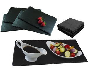 Black Slate Disk, Black Slate Plates, Black Slate Food Plates, Black Slate Cup Plates, Black Plates, Kitchen and Cook