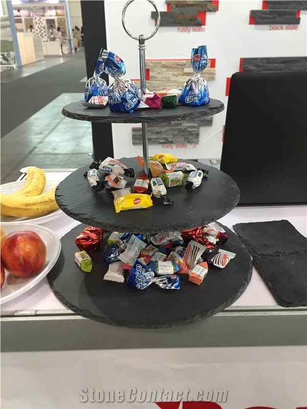 Black Slate Disk, Black Slate Plates, Black Slate Food Plates, Black Slate Cup Plates, Black Plates, Kitchen and Cook
