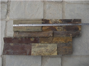 Bonstone Blue Quartizte Wall Stone Panel, Cultured Stone Wall Cladding, Ledger Stacked Stone Veneer, Thin Ledgestone Veneer, S / Z Shapes