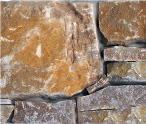 Cement Tiger Skin Yellow Quartzite Culture Stone/Ledge Stone/Feature Wall/Split Face Culture Stone/Manufactured Stone Veneer/Feature Wall/Thin Stone Veneer/Stone Wall Decor