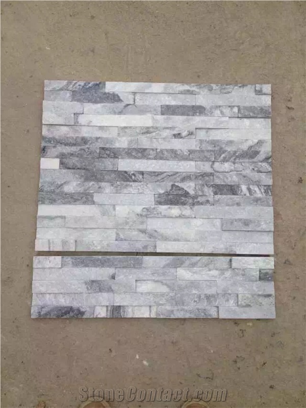 Cloudy Grey Marble, Cloudy Grey Ledstone, Wall Cladding and Decor and Split Face Stacked Stone