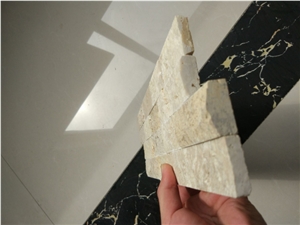 Coffee Travertine Ledge Stone/Stone Wall Cladding/Stone Wall Decor/Feature Wall/Thin Stone Veneer/Split Face Culture Stone/Manufactured Stone Veneer