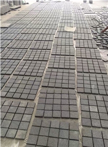 G654 Pineapple Tumbled Paving Stone, Padang Dark Granite Cubestone, China Grey Granite Cobble Stone for Paving Outside