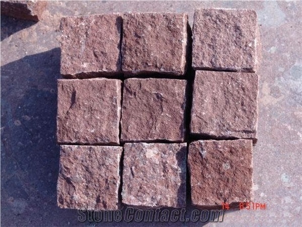 G666 Red Porphyry Granite Paving Stone ,Red Porphyrite Granite Paver,Red Porphyrite Granite Cube Stone,Red Porphyry Granite Cobble,Lanscape Stone , Cubstone