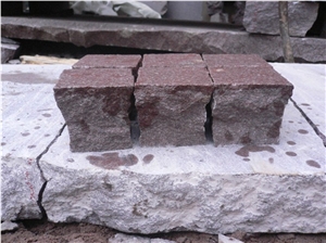 G666 Red Porphyry Granite Paving Stone ,Red Porphyrite Granite Paver,Red Porphyrite Granite Cube Stone,Red Porphyry Granite Cobble,Lanscape Stone , Cubstone