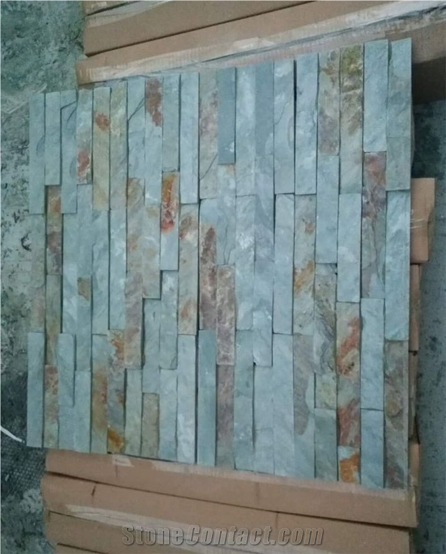 Green Rusty Slate Culture Stone/Stone Wall Cladding/Ledge Stone/Stone Wall Decor/Thin Stone Veneer/Split Face Culture Stone/Feature Wall/Thin Stone Veneer