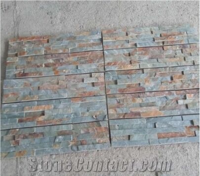 Green Rusty Slate Culture Stone/Stone Wall Cladding/Ledge Stone/Stone Wall Decor/Thin Stone Veneer/Split Face Culture Stone/Feature Wall/Thin Stone Veneer