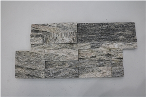 Grey Vien Quartzite Cultured Stone, Grey Wooden Quartzite , S/ Z Shapes Ledge Stone, Corner Stone