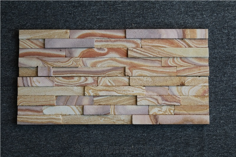 Mixcolor Sandstone Wallstone, Mixcolor Sandstone Culture Stone, Wall Decor and Cladding , Loose Stone, Stacked Stone Veneer Stone, Exposed Wallstone