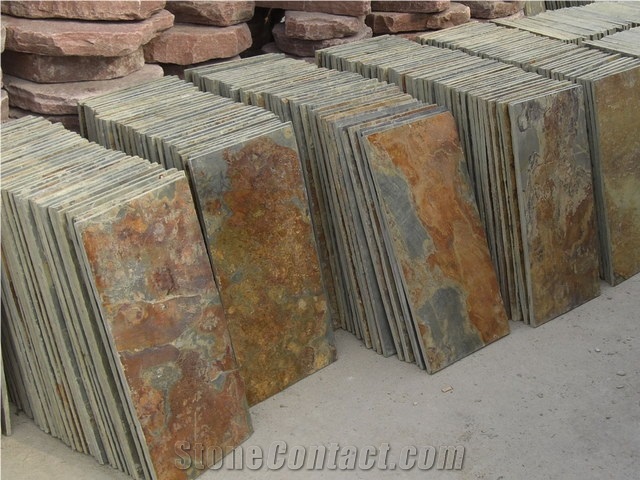 Natural Split Slate Tile, Grey Slate, Sliver Sand Slate Tiles for Outdoor Decoration, Sand Slate, Natural Split Slate Tiles
