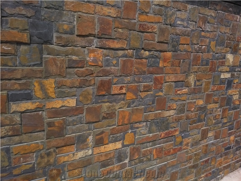 New Shapes Wallstone, Rusty Culture Stone, Stone Wall Decor, Corner Stone, Flexible Stone Veneer ,Ledge Stone Loose Stone, Exposed Wall Cladding Stone
