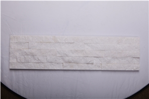 Pure White Quartzite Ledgstone, White Quartz Culture Stone, Stacked Stone Veneer and Wall Cladding