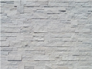 Pure White Quartzite Wall Cladding/Thin Stone Veneer/Feature Wall/Split Face Culture Stone/Manufactured Stone Veneer/Feature Wall/Stone Wall Decor
