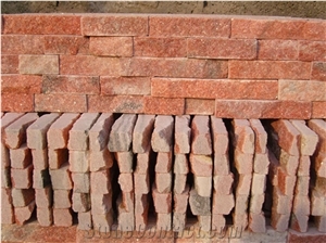 Red Quartzite Cultured Stone ,Wall Cladding /Ledge Stone / Veneer Stone / Thin Stone Veneer / Quartzite Cultured Stone
