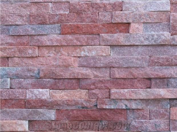 Red Quartzite Cultured Stone ,Wall Cladding /Ledge Stone / Veneer Stone / Thin Stone Veneer / Quartzite Cultured Stone