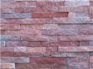 Red Quartzite Cultured Stone ,Wall Cladding /Ledge Stone / Veneer Stone / Thin Stone Veneer / Quartzite Cultured Stone