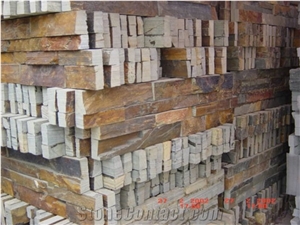 Rough Surface Rusty Slate Culture Stone/Slate Stone Wall Cladding/Ledge Stone/Stone Wall Decor/Thin Stone Veneer/Feature Wall/Split Face Culture Stone/Manufactured Stone Veneer/Feature Wall