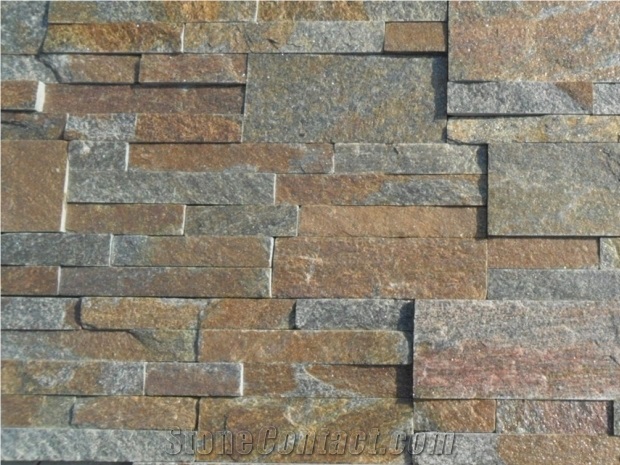Rusty Quartzite Culture Stone/Stone Wall Cladding/Ledge Stone/Thin Stone Veneer/Stone Wall Cladding/Feature Wall/Split Face Culture Stone/Manufactured Stone Veneer/