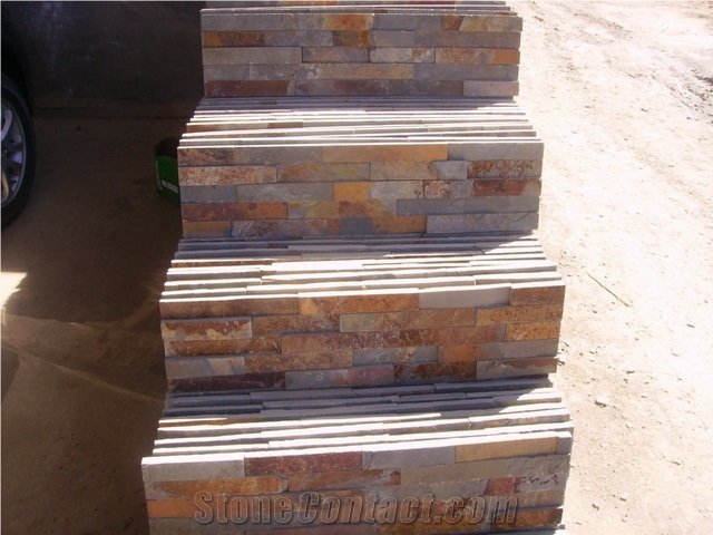 Rusty Slate Culture Stone/Stone Wall Cladding/Ledge Stone/Stone Wall Decor/Thin Stone Veneer/Split Face Culture Stone/Feature Wall/Manufactured Stone Veneer/Corner Stone/Stone Wall Decor