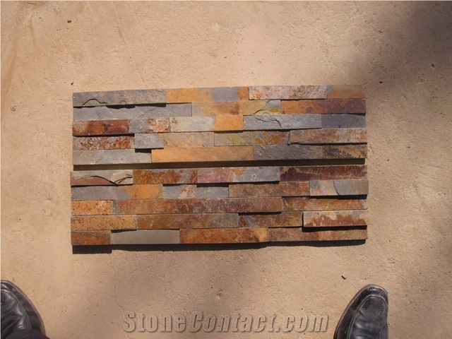 Rusty Slate Culture Stone/Stone Wall Cladding/Ledge Stone/Stone Wall Decor/Thin Stone Veneer/Split Face Culture Stone/Feature Wall/Manufactured Stone Veneer/Corner Stone/Stone Wall Decor