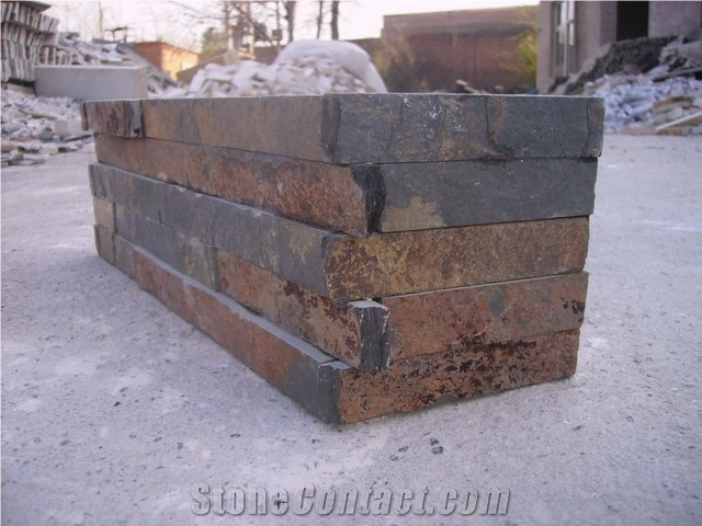 Rusty Slate Culture Stone/Stone Wall Cladding/Ledge Stone/Stone Wall Decor/Thin Stone Veneer/Split Face Culture Stone/Feature Wall/Manufactured Stone Veneer/Corner Stone/Stone Wall Decor