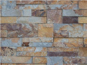 Rusty Slate Ledge Stone/Stone Wall Cladding/Stone Wall Decor/Thin Stone Veneer/Split Face Culture Stone/Manufactured Stone Veneer/