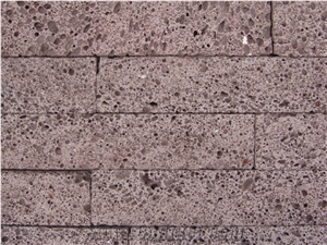 Split Face Red Brown Lava Stone, Volcanic Lava Stone Cultured Stone, Lava Stone Basalt Culture Stone