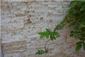 Sunny Beige Marble Split Face Ledger Stone,Beige Yellow Flexible Stone Veneer