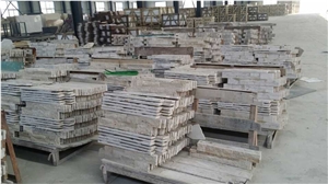 Travertine Split and Acid Washing Face Culture Stone,Ledge Stone ,Wall Cladding Panel,Stacked Stone Veneer( Corner Stone ,Brick Stacked Stone),Exposed Wall Stone
