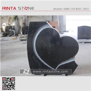 Absolute Black Granite Tombstone Gravestone,Shanxi Black with Gold Spots,Pure Black Stone Monument,China Black Headstone,Pure Blck Granite Monument Design Angel Tombstone Headstones Heart Tombstones