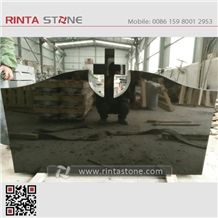 Shanxi Black Granite Tombstone Gravestone,Shanxi Black Monuments,Pure Black Stone Custom Monumnets,Absoulute Black Granite Headstone Western Style Monuments Tombstones Diamond Black Engraved Tombstone