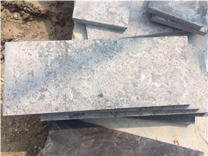 Blue Limestone Flamed and Brush Tiles,Building Wall Decoration