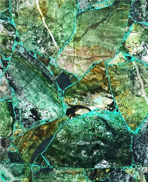 Aquatic Plants Agate  Semiprecious Stone Tiles