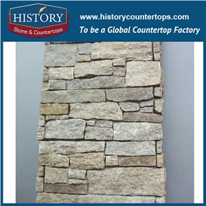 2017 China Natural Split Rusty Granite Wall Decoration Irregular Surface Cultured Stone, Backside Panels Cladding Ledge Stone