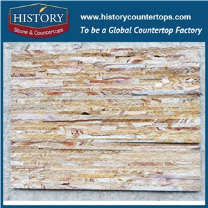 2017 China Natural Split Rusty Sandstone Wall Decoration Irregular Surface Cultured Stone, Backside Panels Cladding Ledge Stone