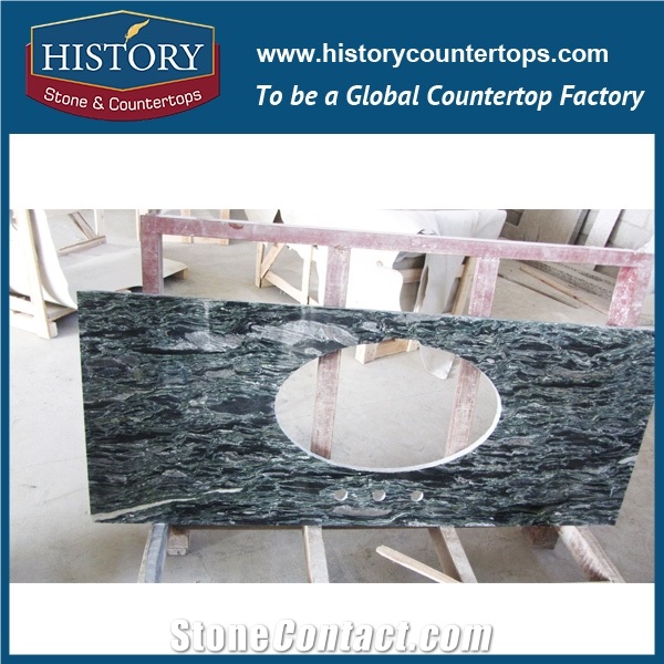 2017 Chinese Hg147 Multicolor Green New Weatern Style Flat Laminated Standard Pre Cut Installing Houseware Use Countertops & Bathroom Vanity Tops