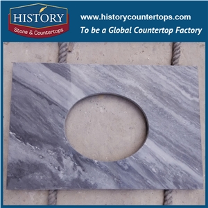2017 Hg228 Multicolor Grey Bullnose Prefab Size Four Edges Construction Material Countertops Options for Vanity Top on Sale
