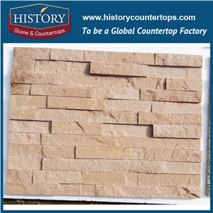2017 History Stone China Cut-To-Size Natural Surface Pure Pink Sandstone Building Culture Stone for Multi-Style Exterior Wall Covering, Decorative Corner Panels and Veneers
